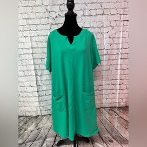 Susan Graver short sleeve dress 2x with pockets